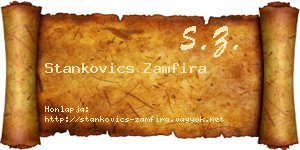 Stankovics Zamfira névjegykártya